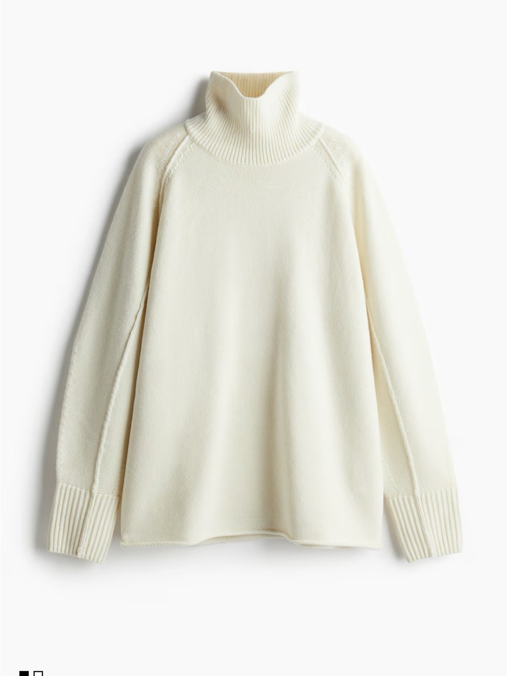 H&M 100% WOOL MOCK TURTLENECK SWEATER